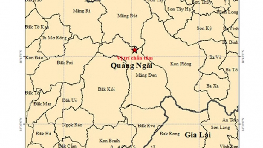 Series of earthquakes hit Quang Ngai in one day